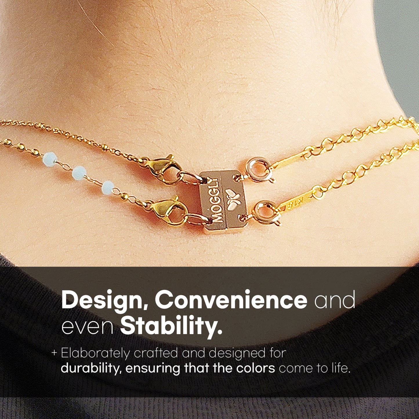 Multi-Strand Layering Clasp - Double Gold & Rose Gold