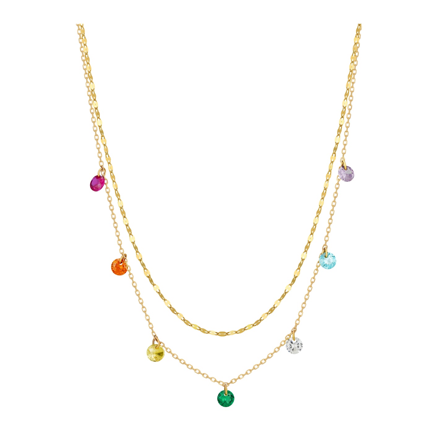 Necklace - Rainbow Chain Necklace