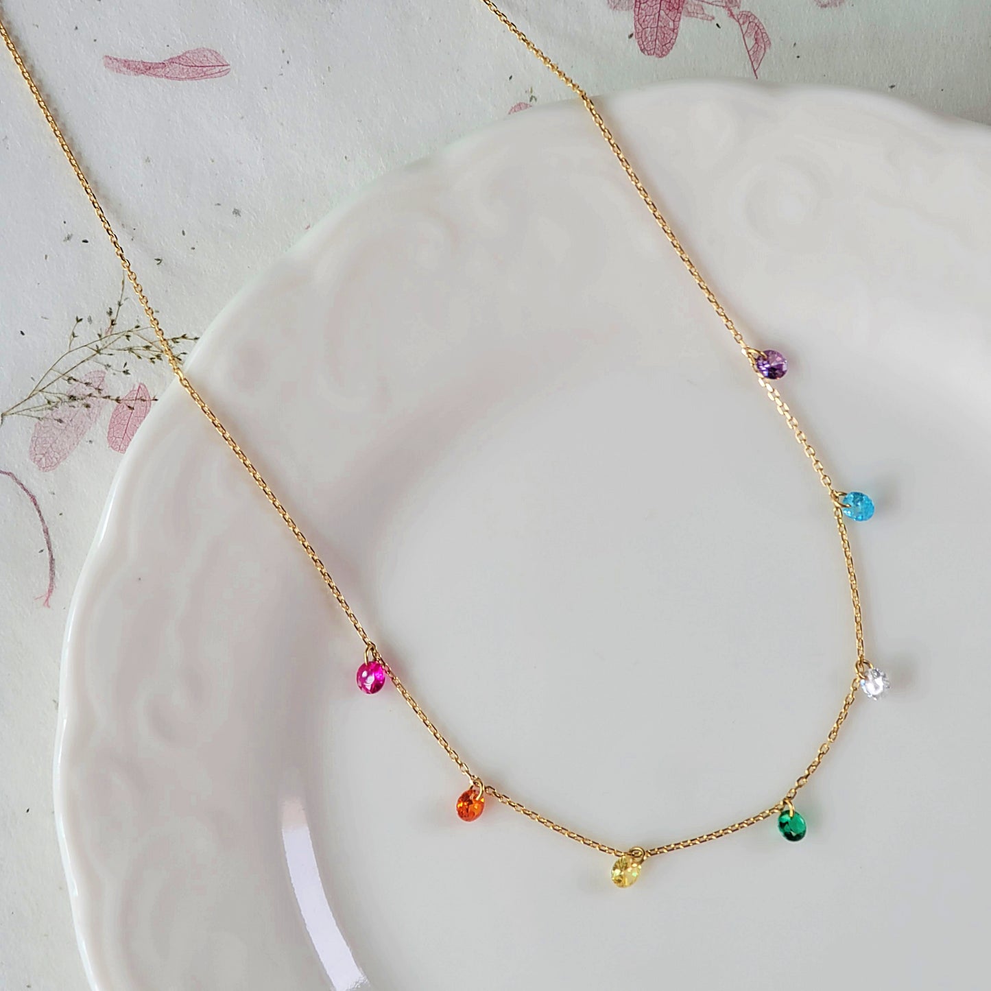 Necklace - Rainbow Chain Necklace