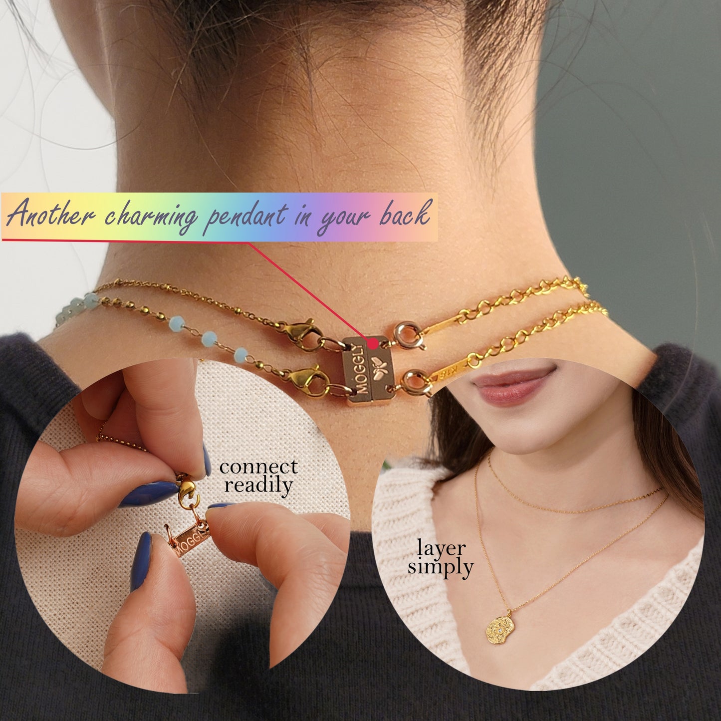 Multi-Strand Layering Holder - Double Gold